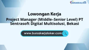 Project Manager (Middle–Senior Level) PT Sentrasoft Digital Multisolusi, Bekasi