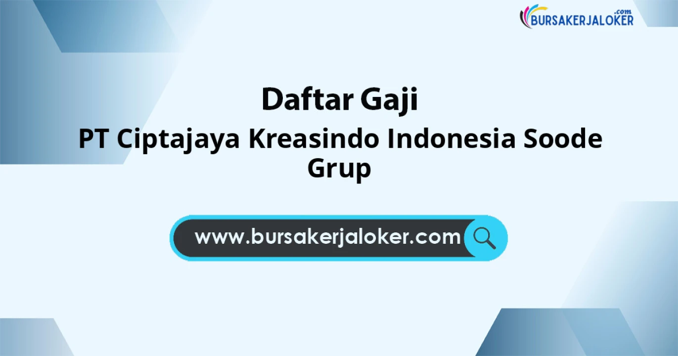 Gaji Karyawan PT Ciptajaya Kreasindo Indonesia Soode Grup: Sekitar 15 Juta Bonus Tahunan Fasilitas Mewah