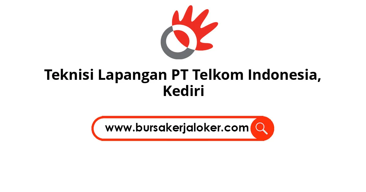 Teknisi Lapangan PT Telkom Indonesia, Kediri bekerja.